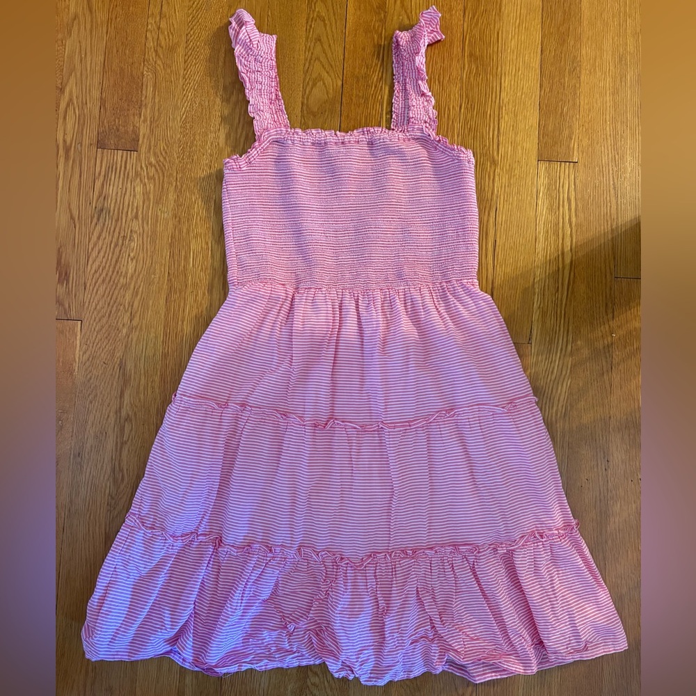 J.Crew Factory Pink Ruffle Dress Size S